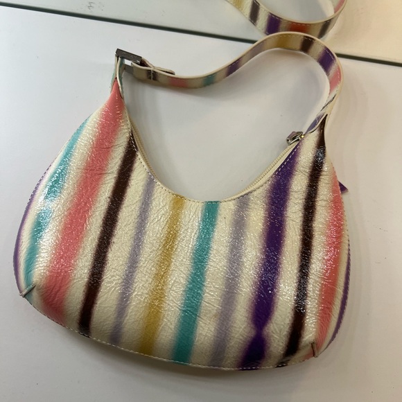 matilda Djerf (as seen on) BY FAR Baby Amber - Ivory Spray Paint Leather Bag - Picture 8 of 8